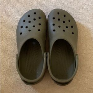 Green/brown Crocs